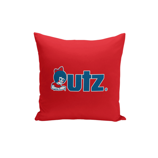 Utz Original Chip Bag Pattern (Red) / Throw Pillow - Route One Apparel