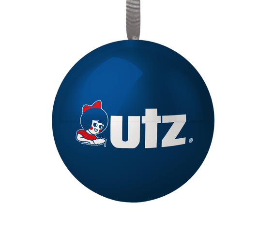 Utz Logo (Blue) / Tin Ball Ornament - Route One Apparel