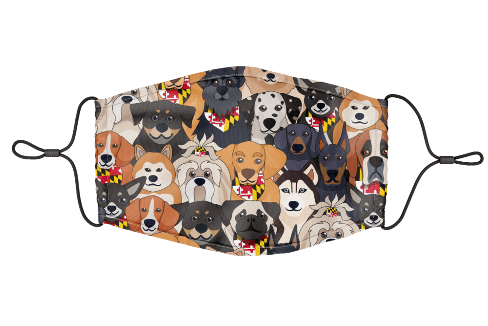 Dogs from Maryland / Youth Face Mask - Route One Apparel