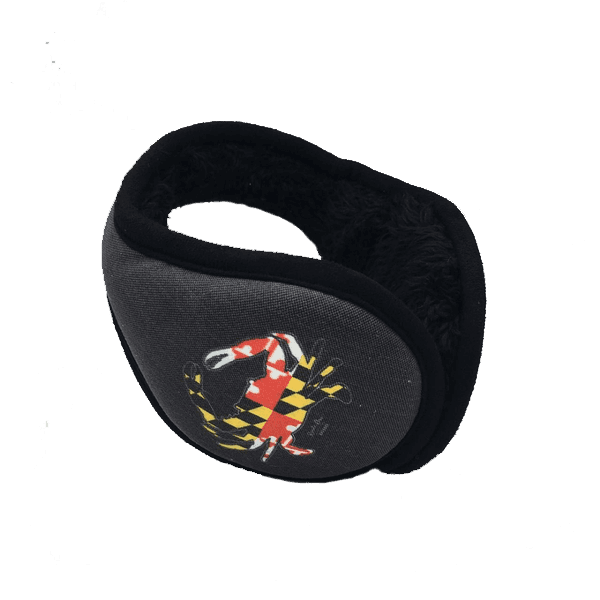 Route One Apparel Maryland Full Flag Crab (Black) / Earmuffs Black
