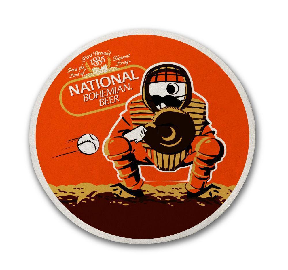 Natty Boh Baseball Catcher / Cork Coaster - Route One Apparel
