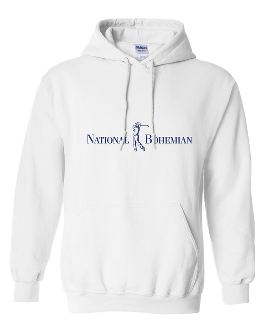 National Bohemian Golf (White) / Hoodie - Route One Apparel