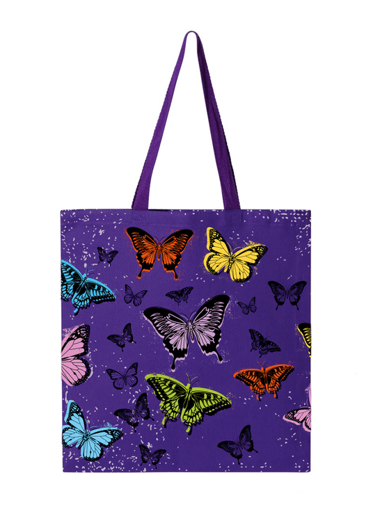 Butterflies (Purple) / Tote Bag - Route One Apparel