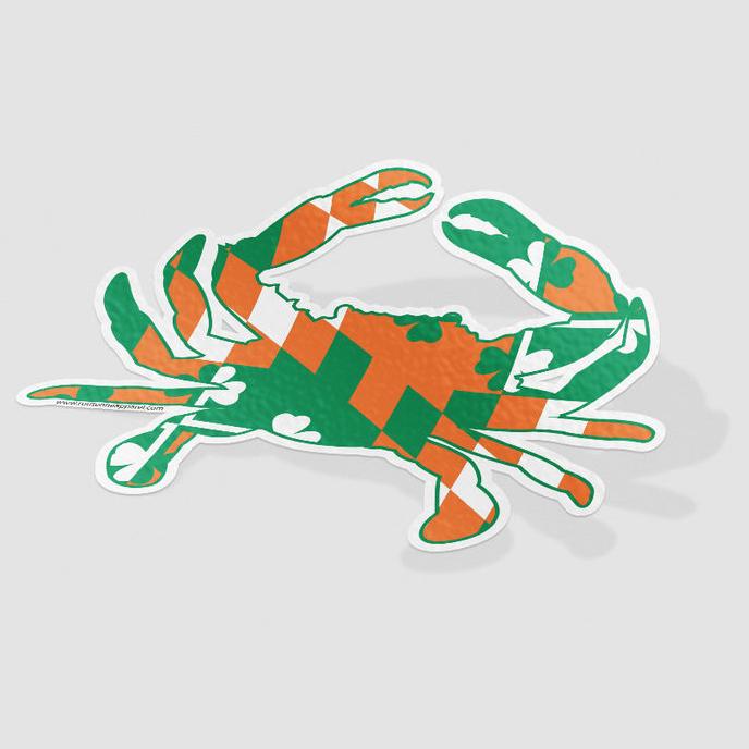 Irish Maryland Flag Crab / Sticker - Route One Apparel