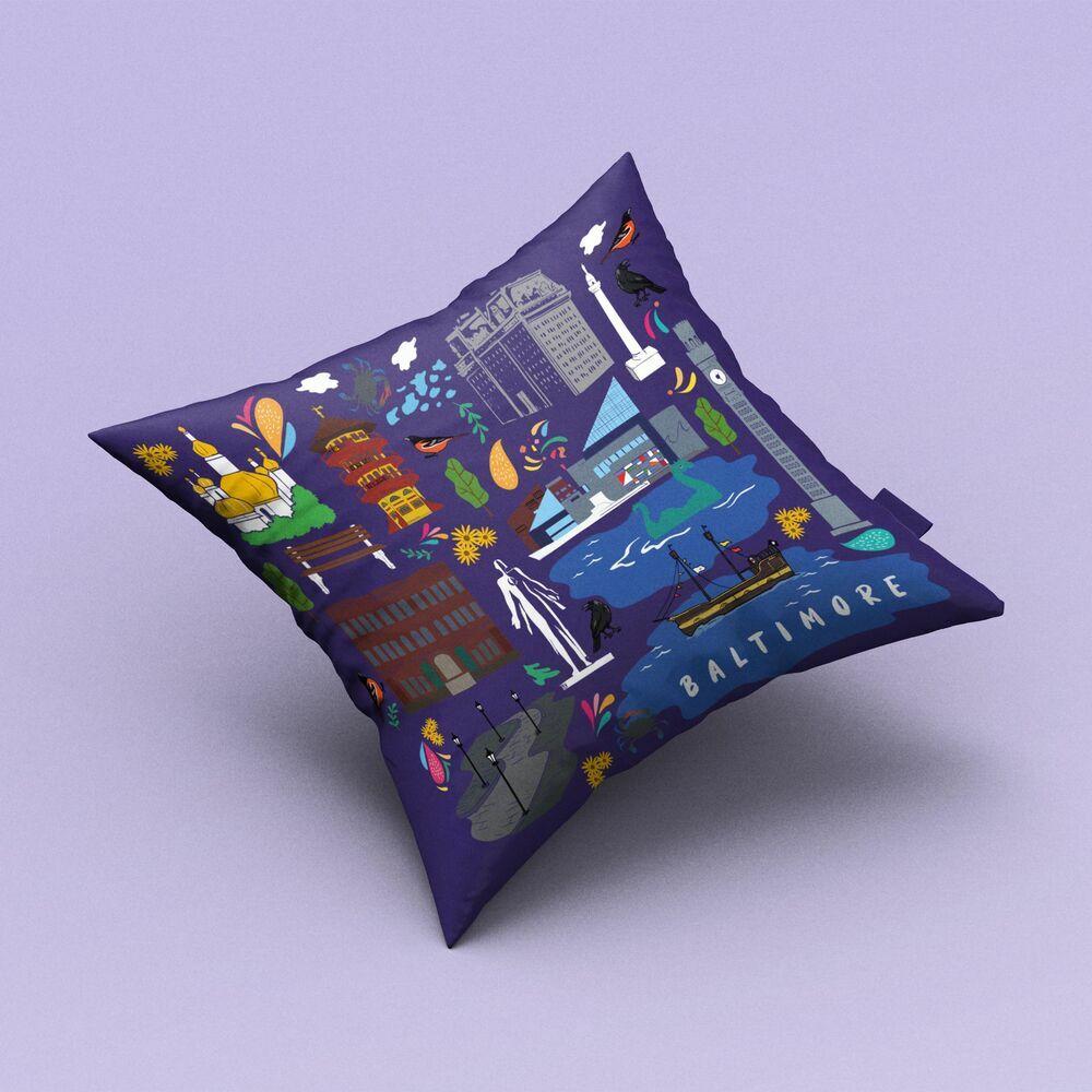 Baltimore Mural / Throw Pillow - Route One Apparel