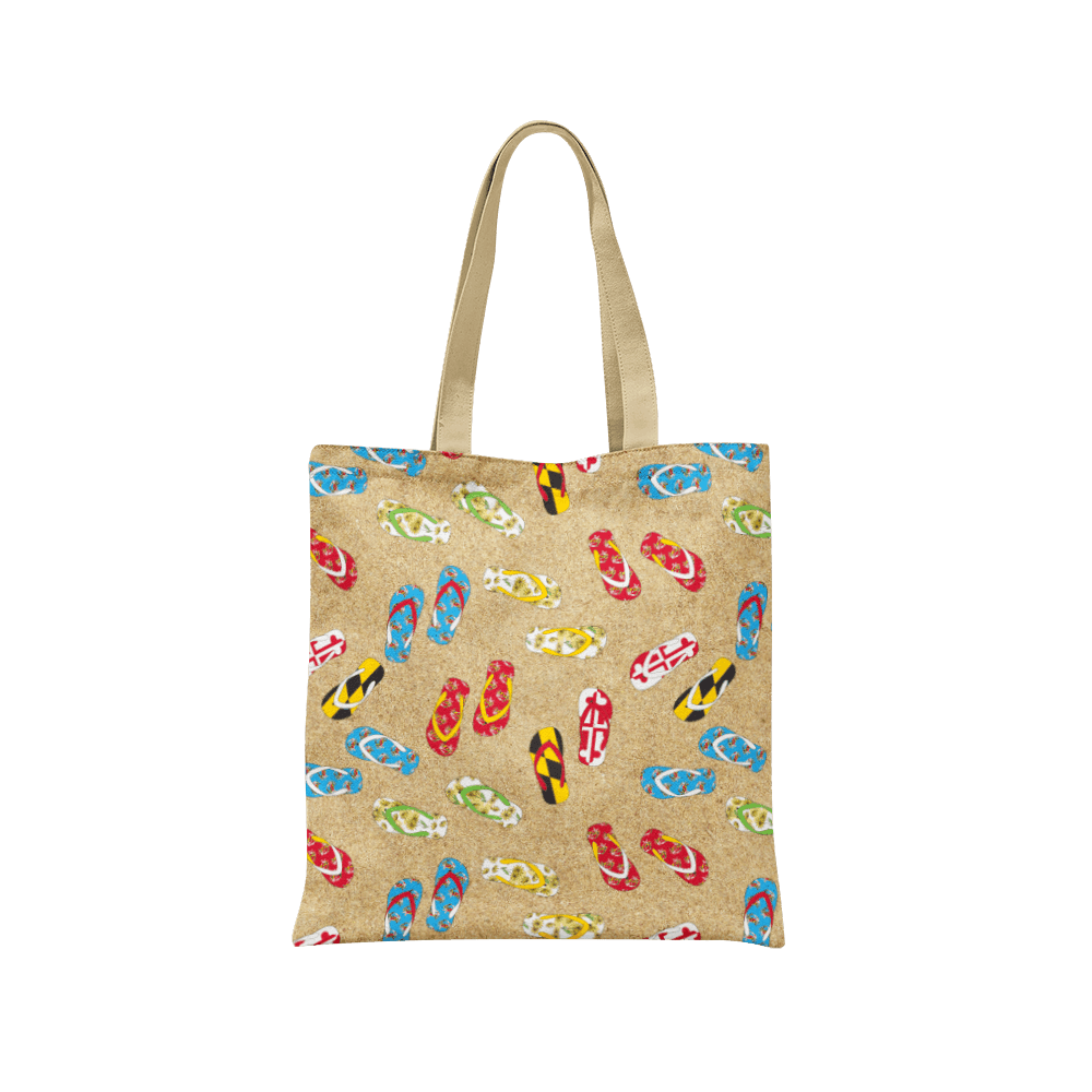 Beachy Flip Flops in the Sand / Tote Bag - Route One Apparel
