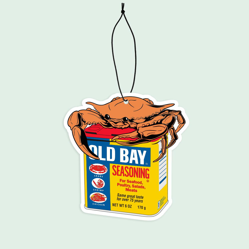 Crab on Old Bay Can / Air Freshener - Route One Apparel