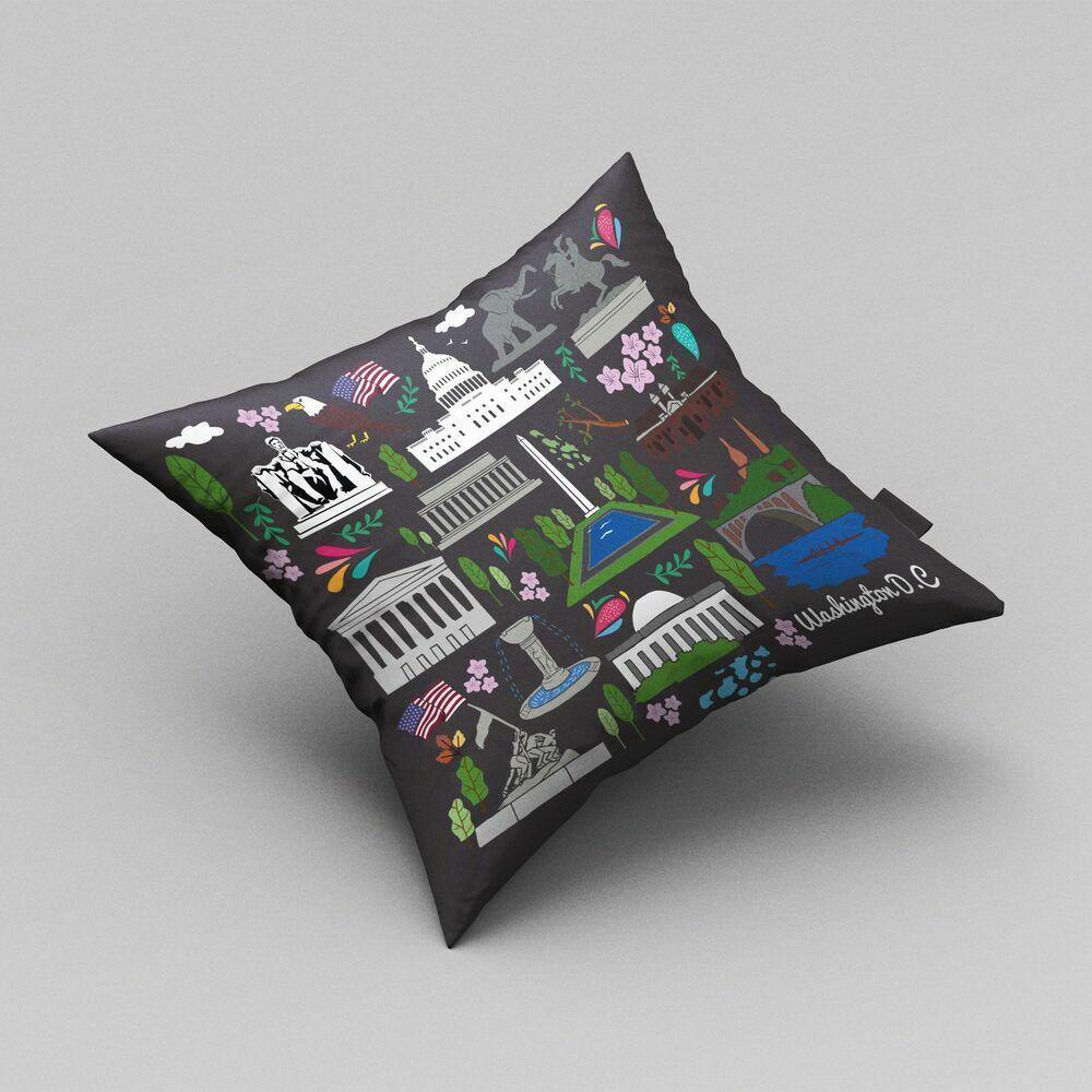 Washington DC Mural / Throw Pillow - Route One Apparel