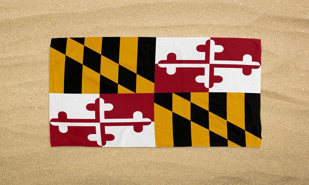 Maryland Flag /  Beach Towel - Route One Apparel