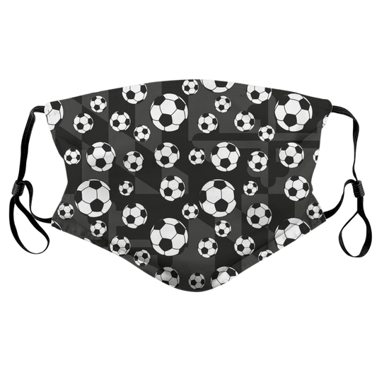 Soccer Ball Pattern w/ Greyscale Maryland Flag  / Face Mask - Route One Apparel
