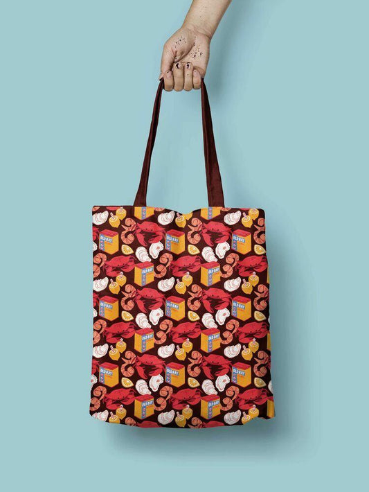 Old Bay Seafood Jumbo Pattern / Tote Bag - Route One Apparel
