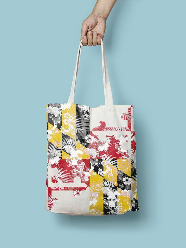Maryland Flag Floral / Tote Bag - Route One Apparel