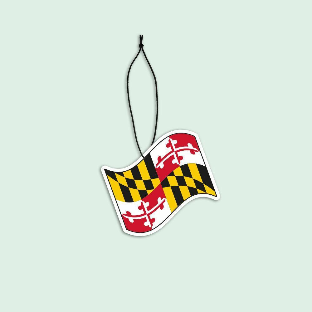 Waving Maryland Flag / Air Freshener - Route One Apparel