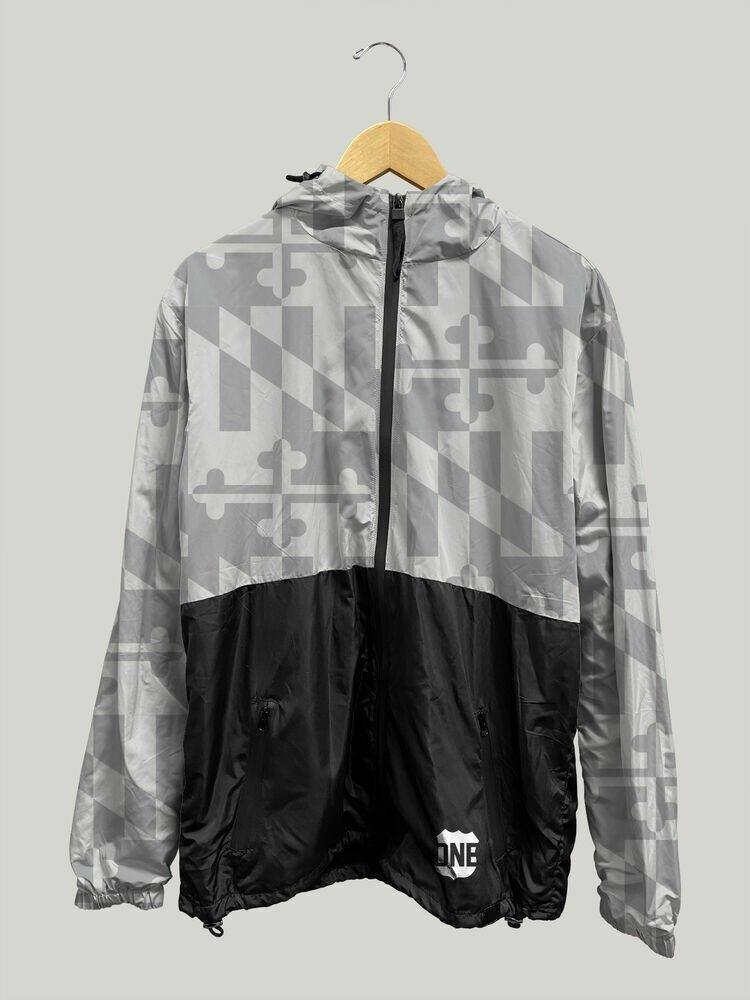 Maryland Flag Whitescale / Windbreaker Jacket - Route One Apparel