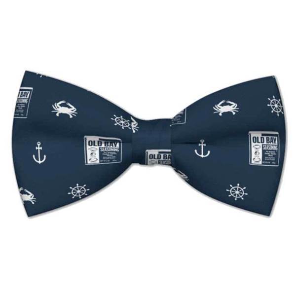 Nautical Crab, Anchor & Old Bay (Navy) / Self-Tie Bowtie + Pocket Square *BUNDLE* - Route One Apparel