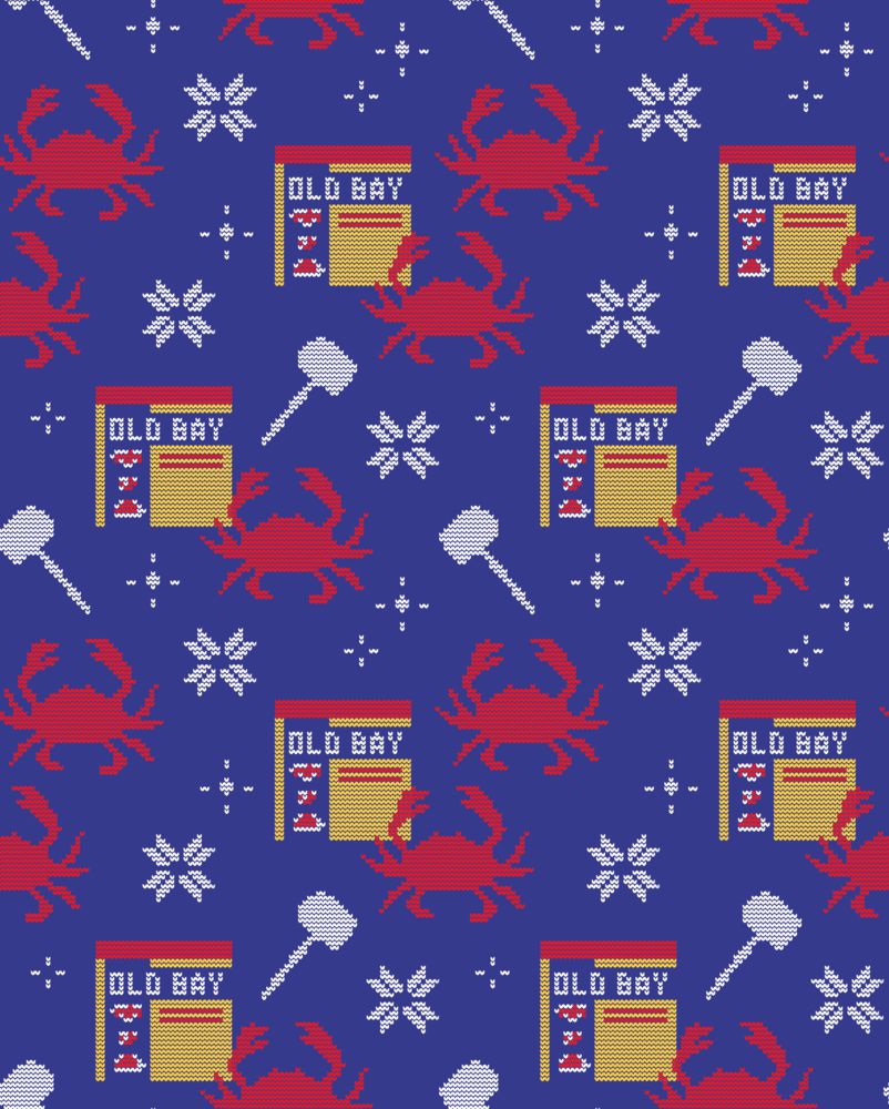 Old Bay Knit Crab and Mallet / Tissue Paper Pack - Route One Apparel