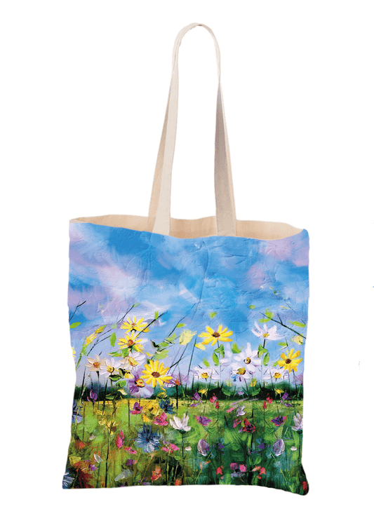 Wild Flowers Oil Painting / Tote Bag - Route One Apparel