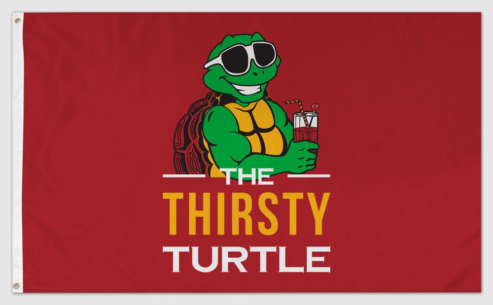 Thirsty Turtle (Red) / Flag - Route One Apparel