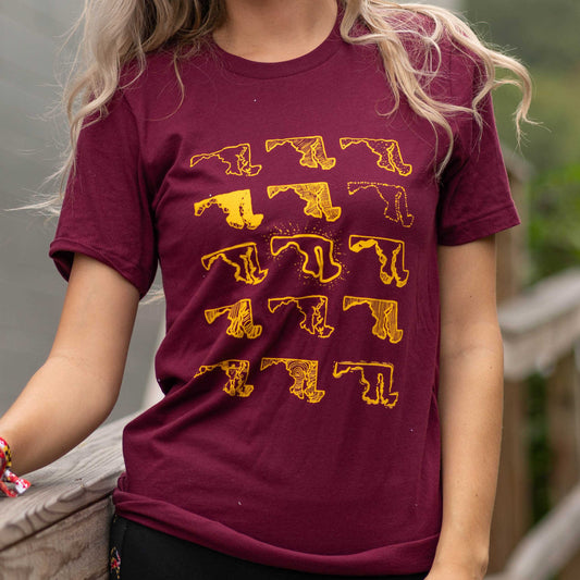 Many Shapes of Maryland (Maroon) / Shirt - Route One Apparel