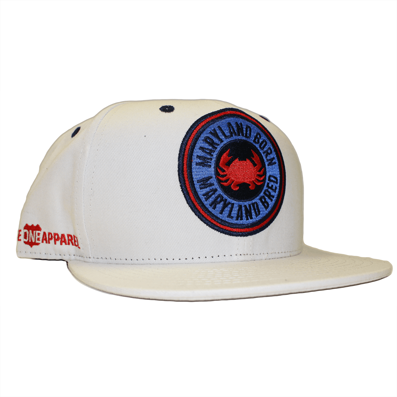 Maryland Born Maryland Bred (Light Khaki) / Canvas Snapback Hat - Route One Apparel