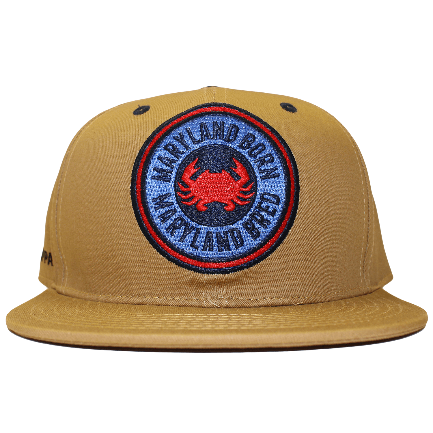 Maryland Born Maryland Bred (Tan) / Canvas Snapback Hat - Route One Apparel