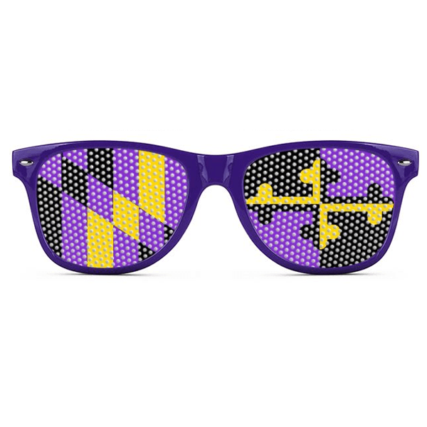 Purple & Gold Maryland LOGO Lenses (Purple) / Shades - Route One Apparel