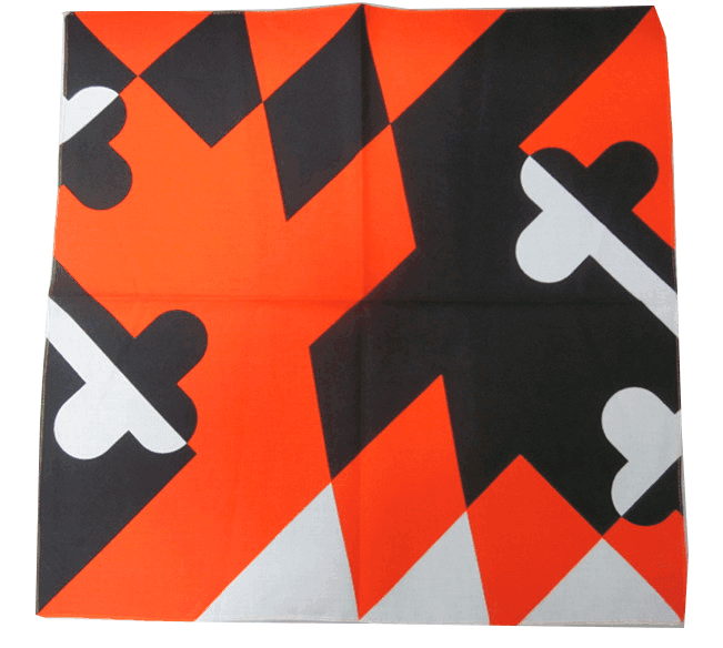 Orange & Black Maryland Flag / Bandana (22 x 22 inch) - Route One Apparel