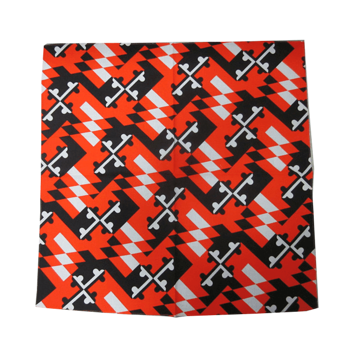 Orange & Black Maryland Flag / Bandana (22 x 22 inch) - Route One Apparel