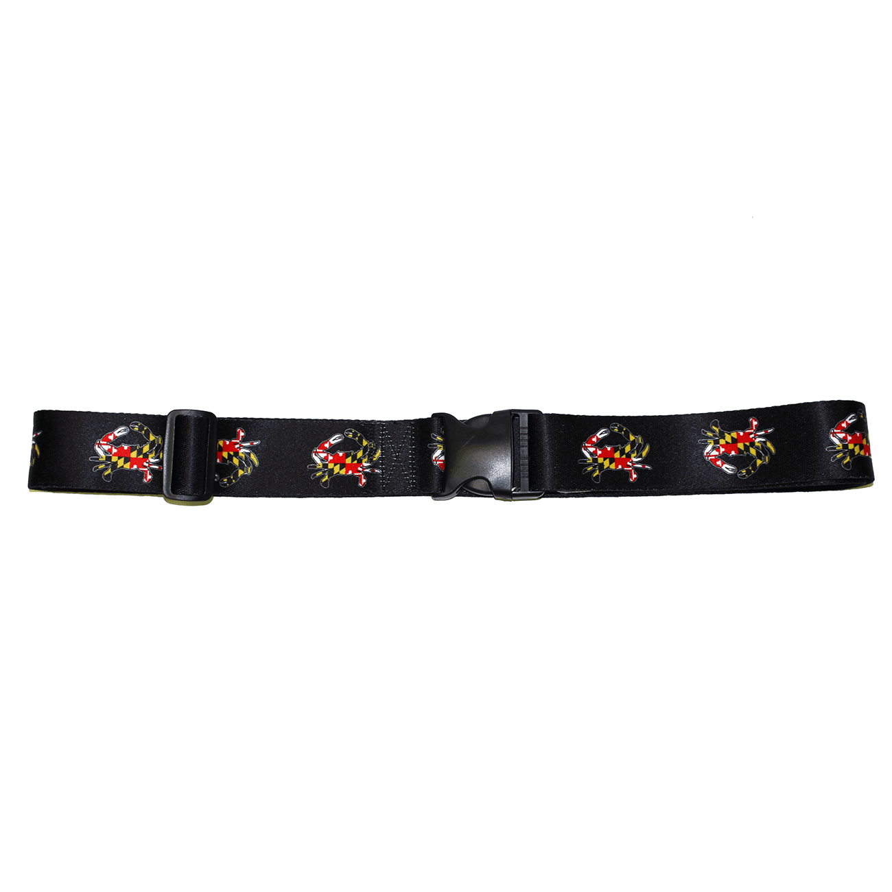 Route One Apparel Maryland Flag Crab (Black) / Luggage Strap