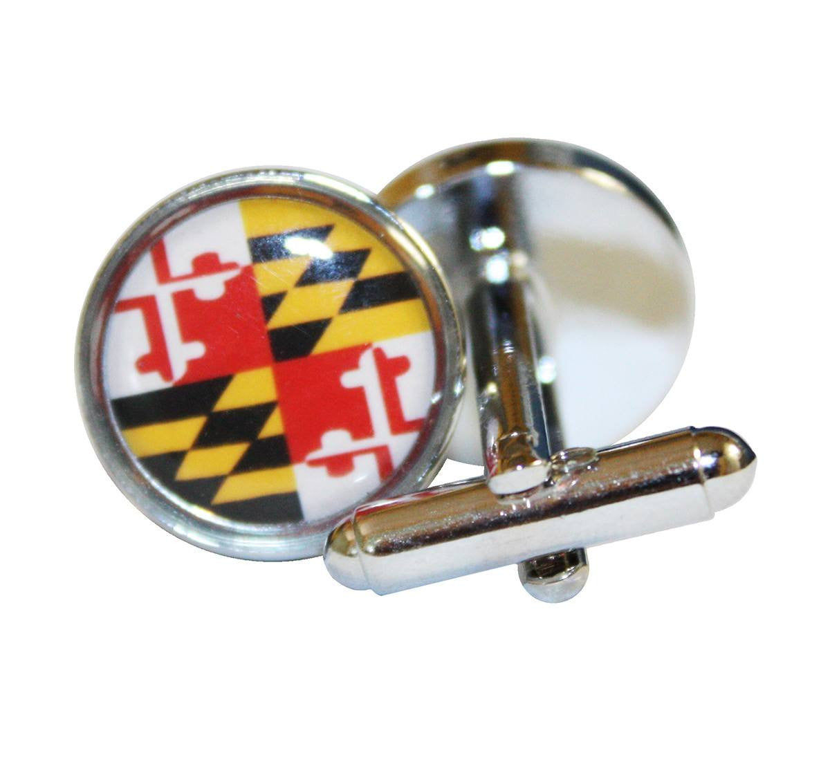 Maryland Flag / Round Cufflinks - Route One Apparel