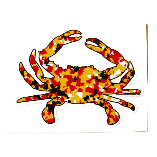 Maryland Colors Crab Spot Camo / Sticker - Route One Apparel