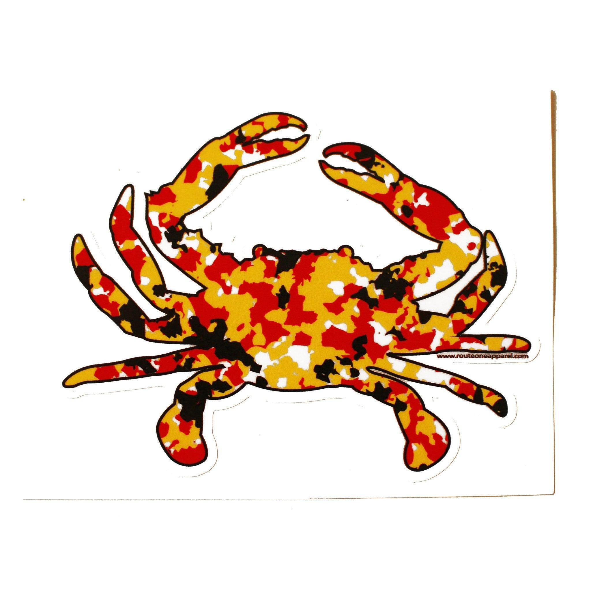 Maryland Colors Crab Spot Camo / Sticker - Route One Apparel