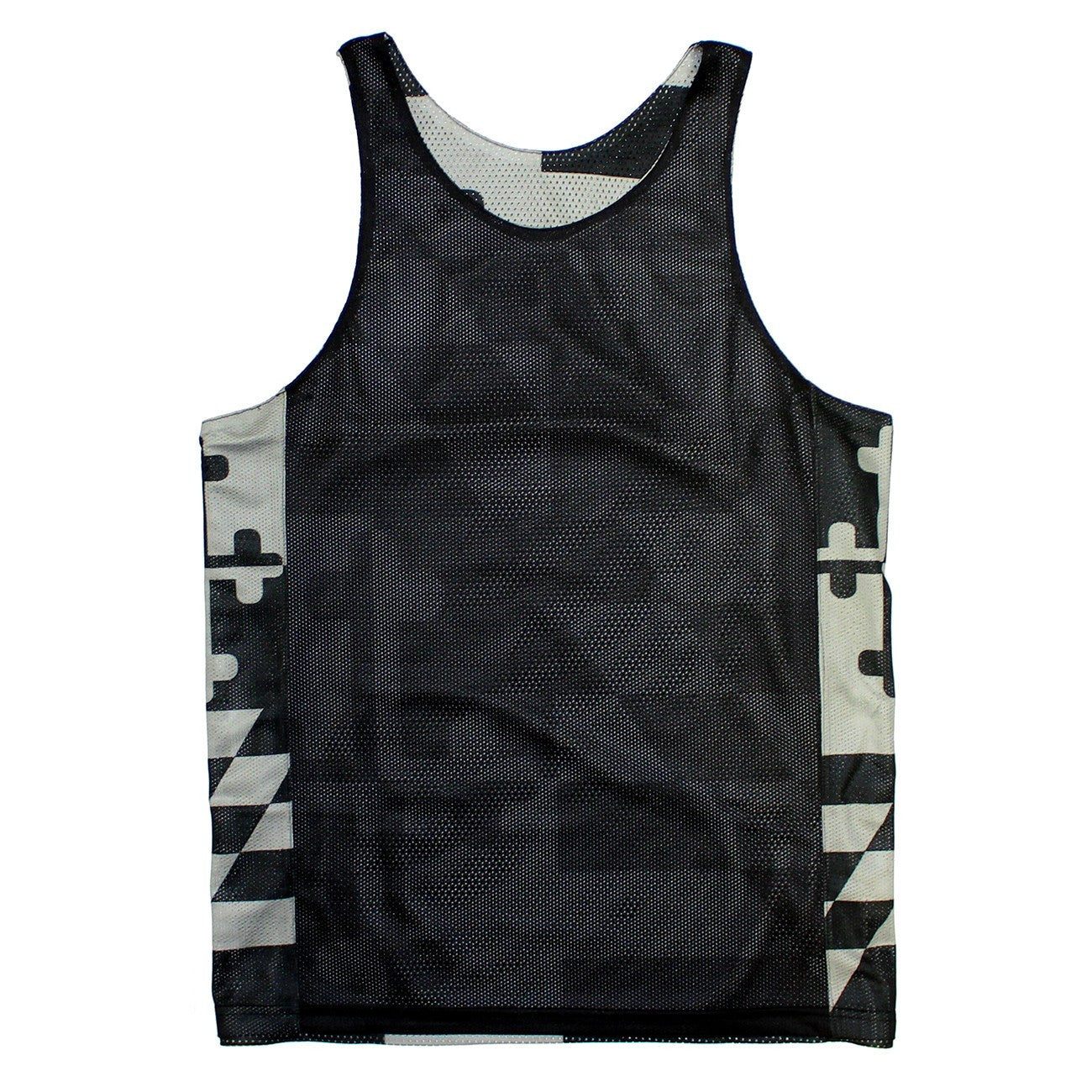 Greyscale Maryland Flag / Lacrosse Pinnie | Route One Apparel