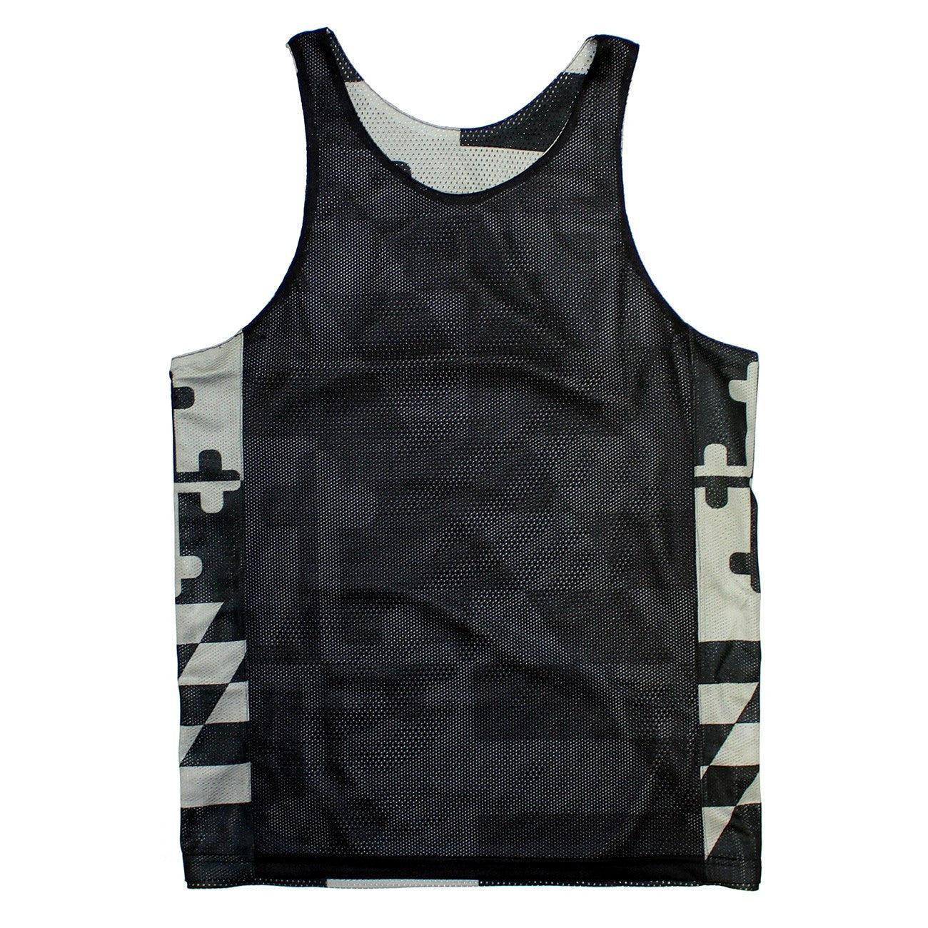 Greyscale Maryland Flag / Lacrosse Pinnie - Route One Apparel
