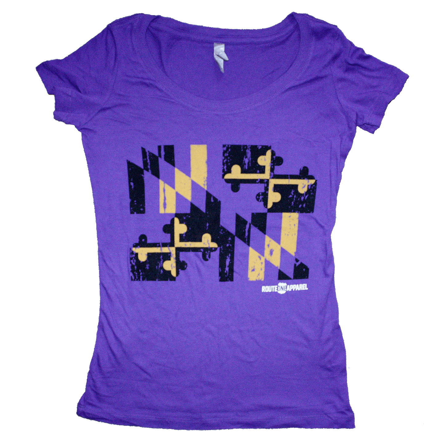 Baltimore Purple & Gold Maryland Flag / Ladies Scoop Neck Shirt | Route ...