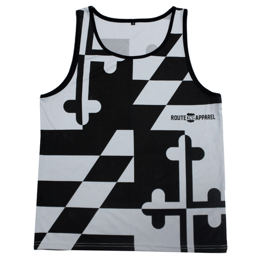 Greyscale Maryland Flag / Tank - Route One Apparel