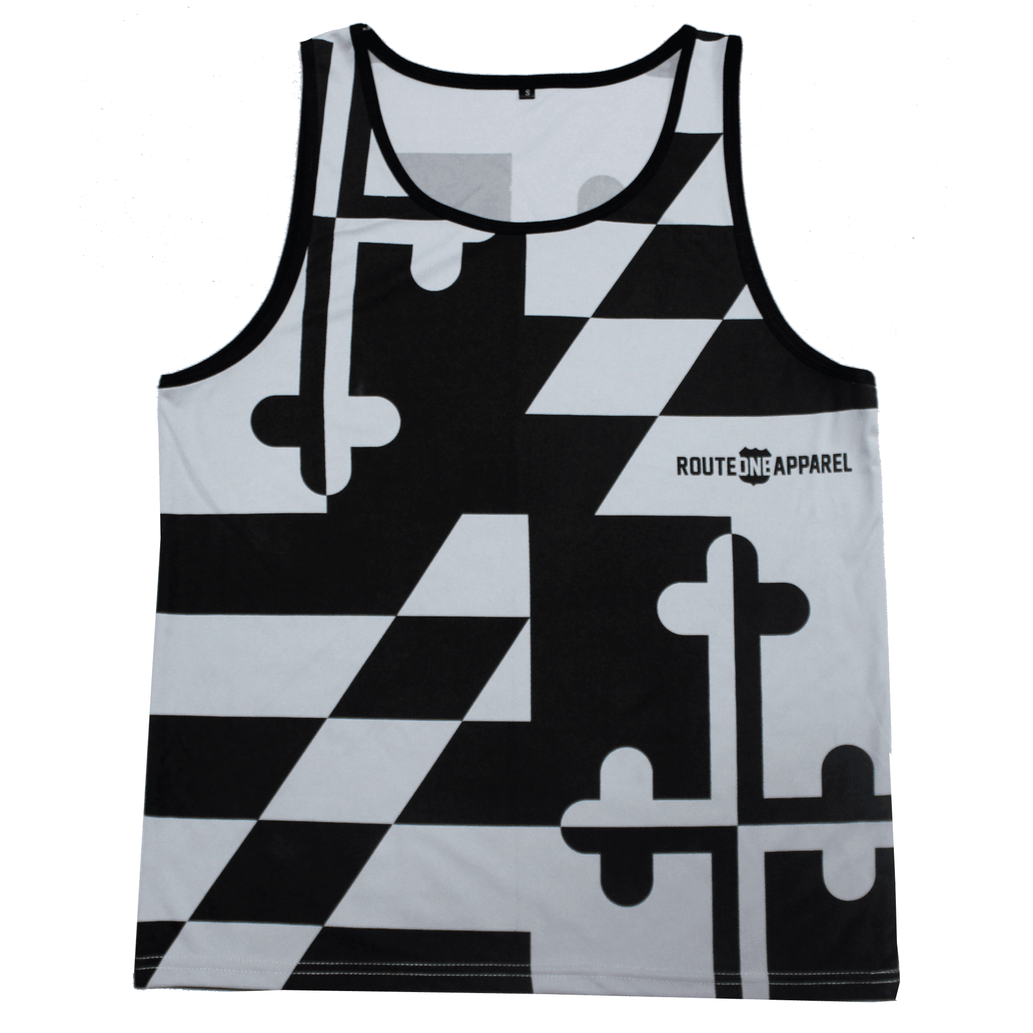 Greyscale Maryland Flag / Tank - Route One Apparel