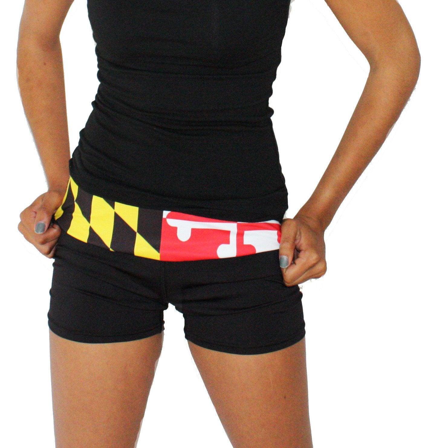 Maryland Flag Waist Band / Stretch Shorts - Route One Apparel