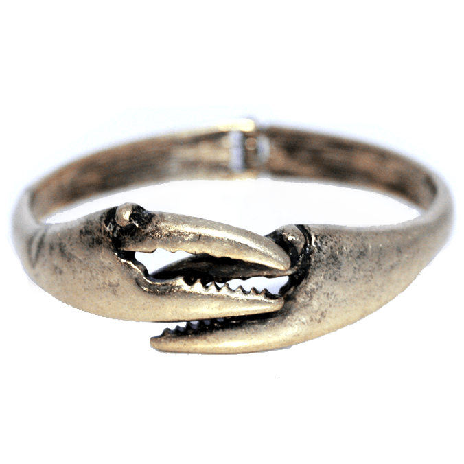 Crab Claw (Matted Gold) / Bangle Bracelet - Route One Apparel
