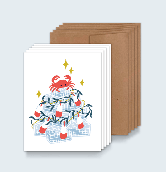 Crabby Christmas / Seasonal Greeting Card - Route One Apparel