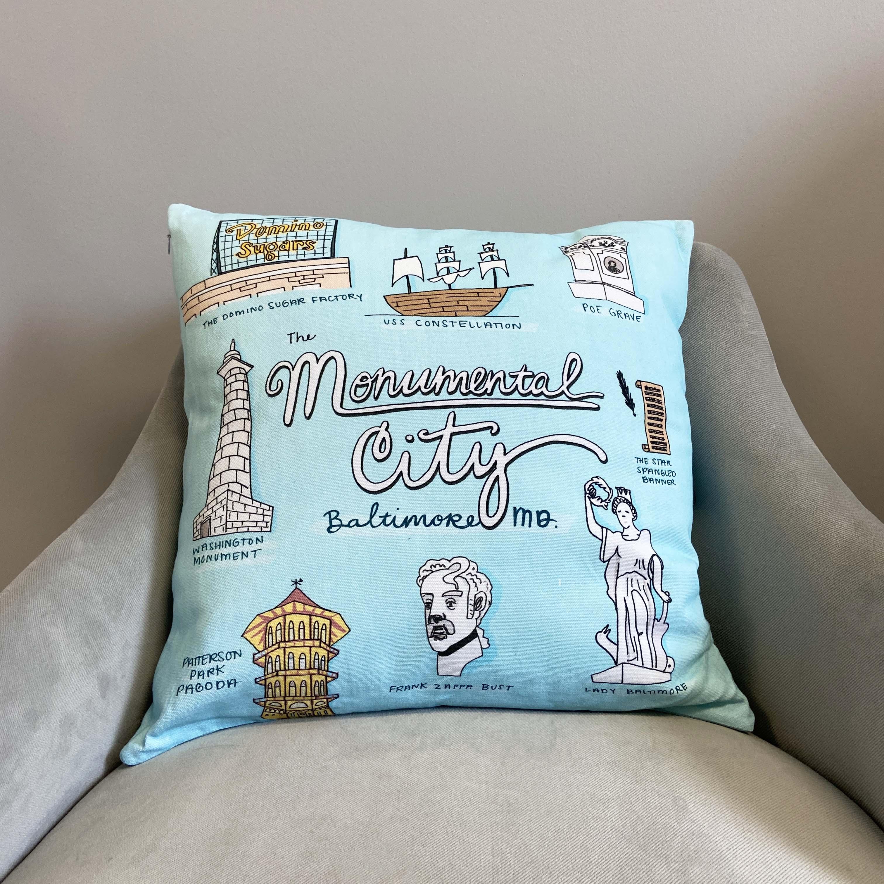 Baltimore - Monumental City / Throw Pillow - Route One Apparel