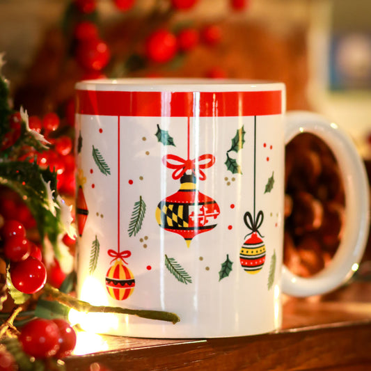 Maryland Christmas Ornaments (White) / Mug - Route One Apparel