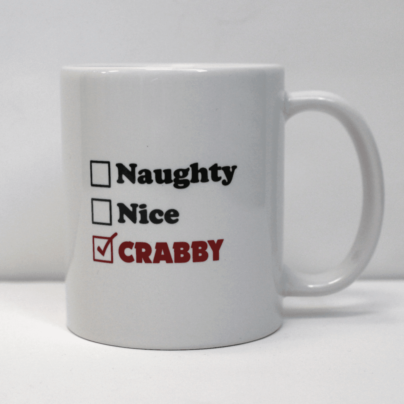 Naughty, Nice, Crabby (White) / Mug - Route One Apparel
