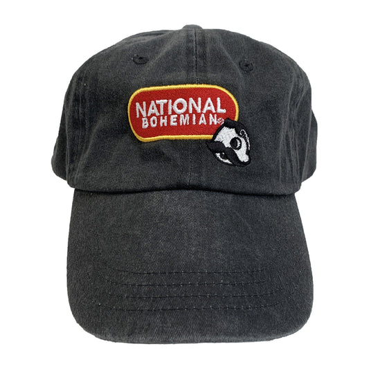 National Bohemian Live Pleasantly (Washed Black) / Baseball Hat - Route One Apparel