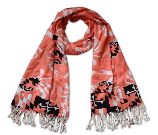 Maryland Crab Pattern (Orange) / Scarf - Route One Apparel