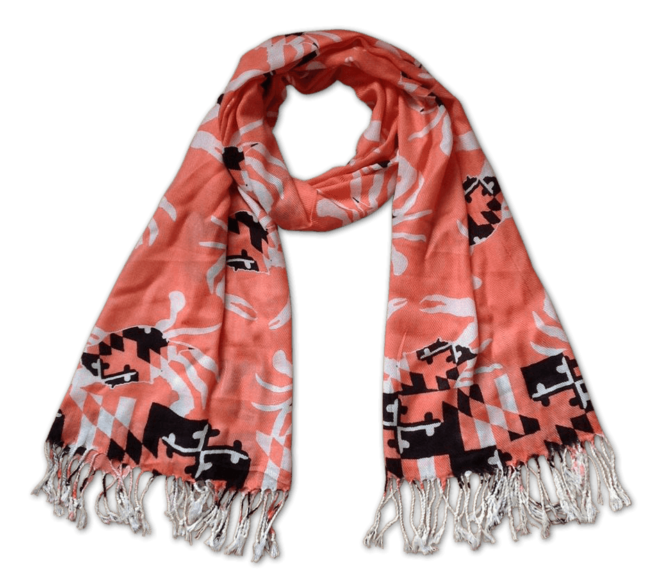 Maryland Crab Pattern (Orange) / Scarf - Route One Apparel