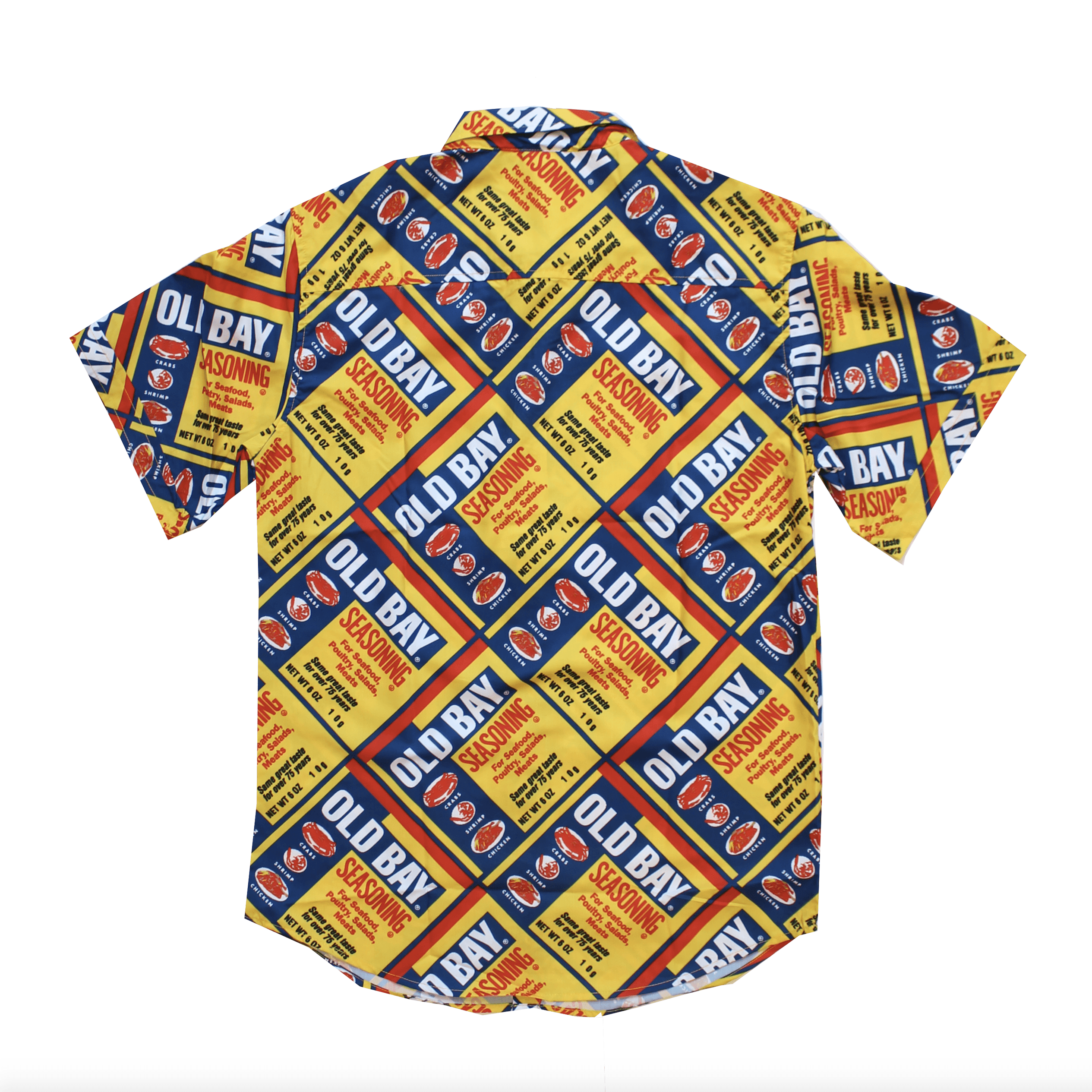 Flat Old Bay Can Pattern / Hawaiian Shirt - Route One Apparel