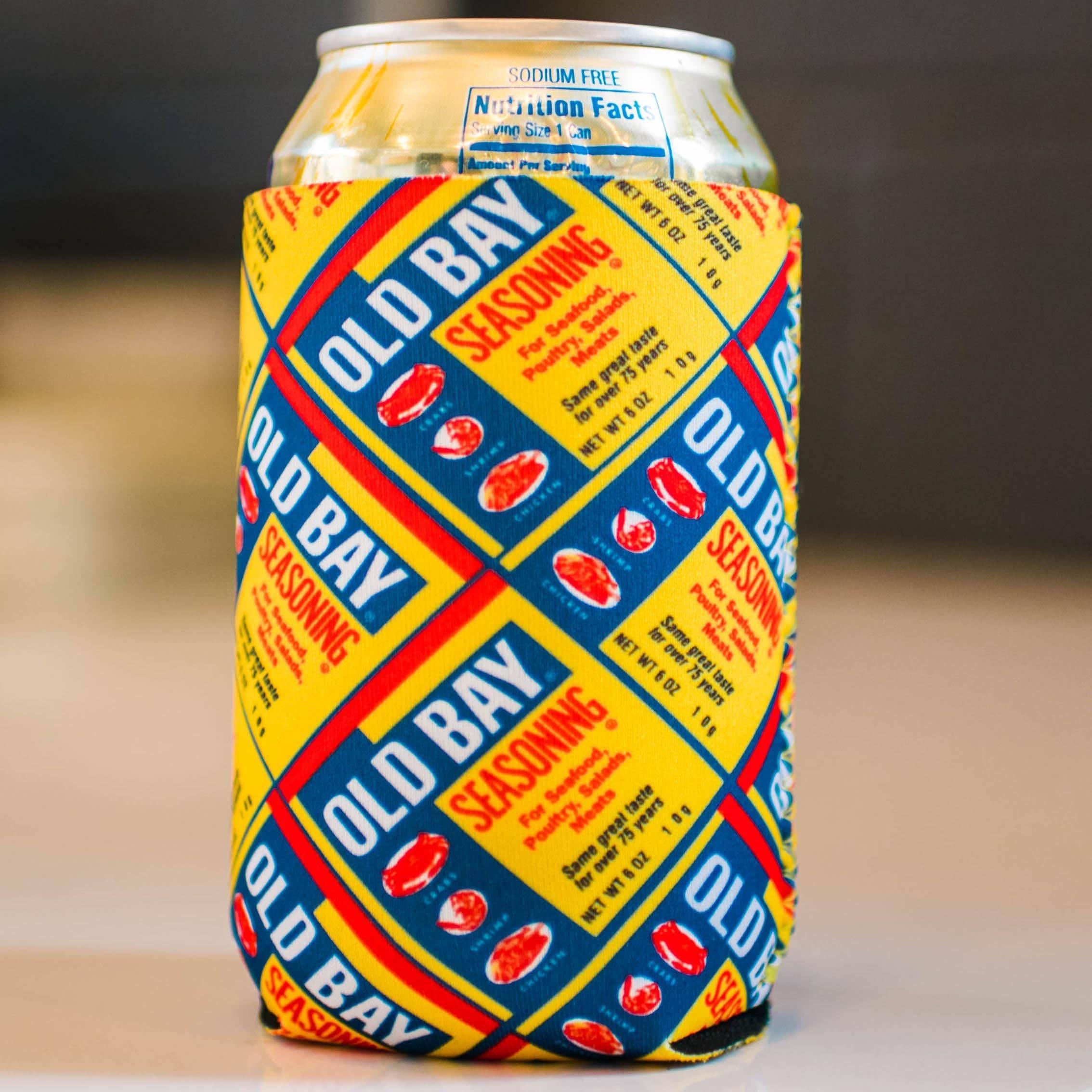 Flat Old Bay Can Pattern / Can Cooler - Route One Apparel