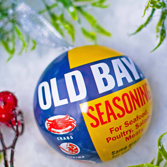 Old Bay Can / Tin Ball Ornament - Route One Apparel