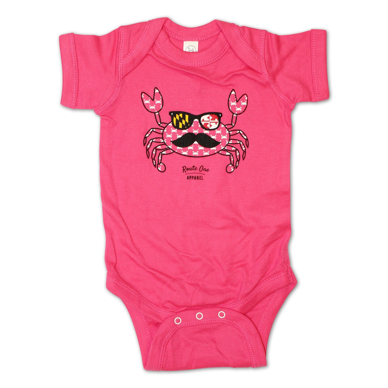 Fun Crab Disguise (Pink) / Baby Onesie - Route One Apparel